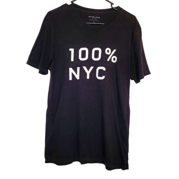 Everlane 100% New York black short sleeved t-shirt size medium - Picture 1 of 6